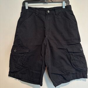 WRG Jeans Co Black Cargo Shorts Teen 16 Regular.  Adjustable Waistband.
